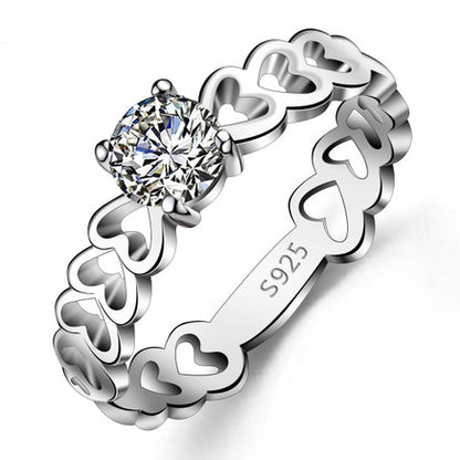 Personalized Lovely Cubic Zirconia Inexpensive Engagement Ring