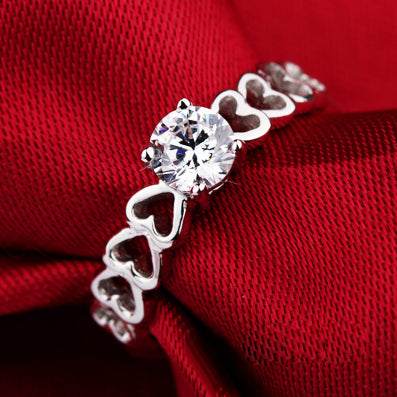 Personalized Lovely Cubic Zirconia Inexpensive Engagement Ring