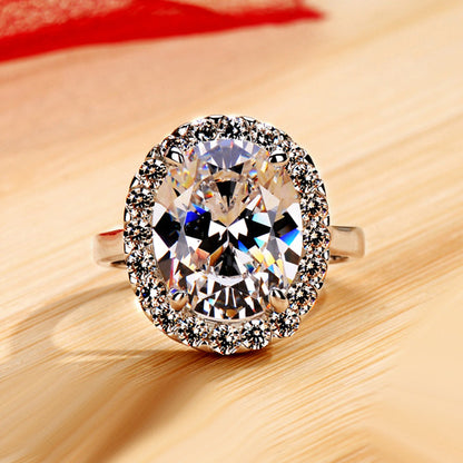 5 Carats Oval Cut Diamond Wedding Ring for Women