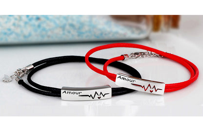 Personalized Amour Couples Love Bracelets Gift for Him and Her