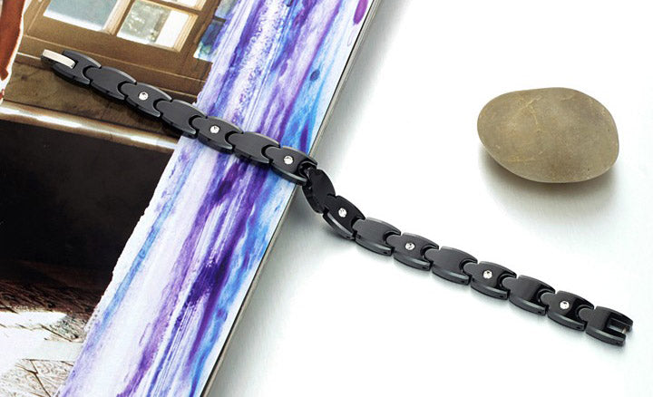 Cool Tungsten Bracelet for Men with Energy Magnets