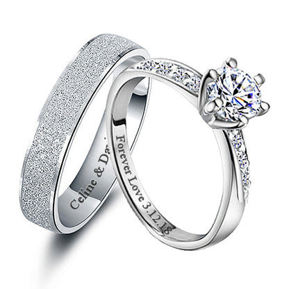 Distance Relationship Promise Rings Gift for Couples