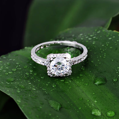 Custom 1.75 Carat Halo Diamond Engagement Ring for Her