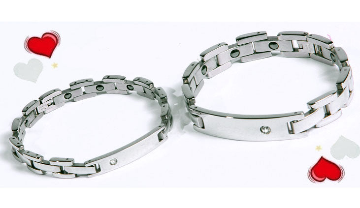 Custom Names Titanium Magnetic Bracelets for 2