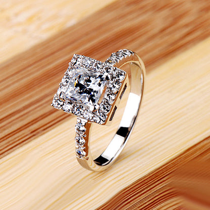 0.6 Carat Princess Cut Diamond Engagement Ring