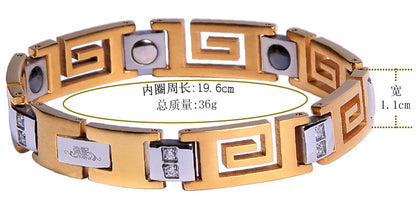 Personalized Bracelet for Men with Energy Magnets 19.5cm