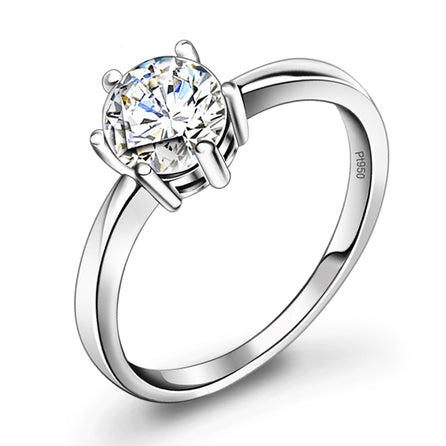 Personalized Cheap Diamond Engagement Ring for Women Platinum