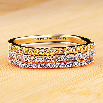 0.6 Carat Lab Diamond Marriage Ring for Women Set of 3