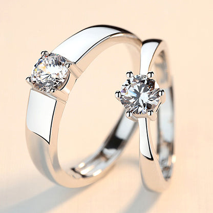 2Pcs Matching Marriage Rings for Men and Women