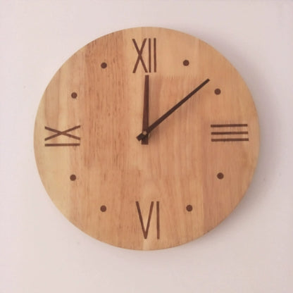 Nordic Roman Numerals Wooden Analog Wall Clock