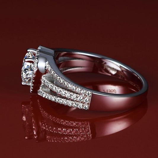 1 Carat Lab Created Heart Cut Diamond Ring