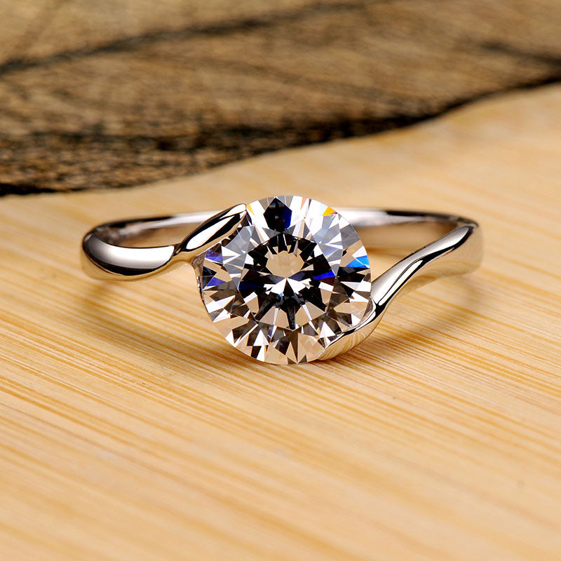 2 Cts Lab Diamond Solitaire Engagement Ring