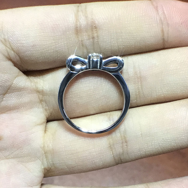 0.3 Carat Moissanite Diamond Stackable Ring