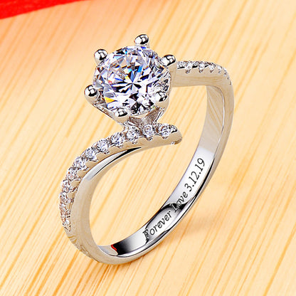 0.3 Carat Diamond Engagement Swirl Ring for Her