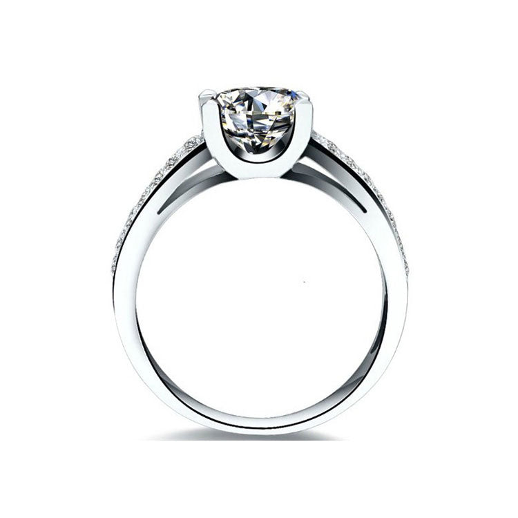1 Carat Moissanite Diamond Engagement Ring