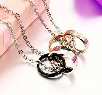 Customized Cute Couples Pendants Jewelry Gift Set for 2