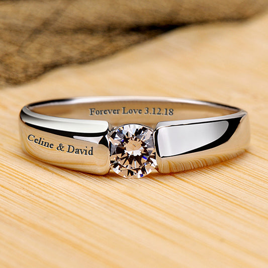 Custom 0.3 Carat Solitaire Lab Diamond Ring for Men