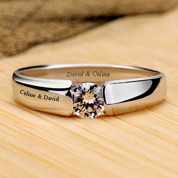Custom 0.39 Carat Lab Diamond Solitaire Ring