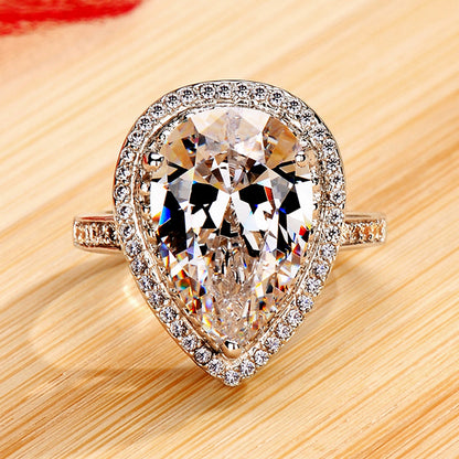 5.5 Carats Pear Cut Diamond Celebrity Engagement Ring