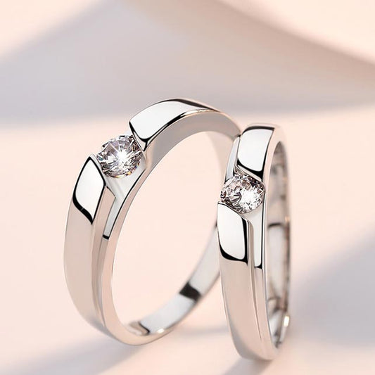 Custom Cubic Zirconia Wedding Rings Set for 2