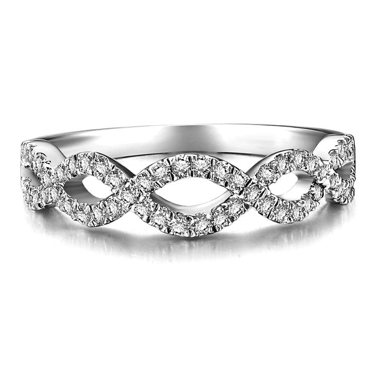 0.52 Carat Lab Diamond Half Eternity Ring for Her