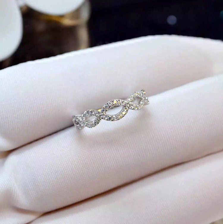 0.52 Carat Lab Diamond Half Eternity Ring for Her