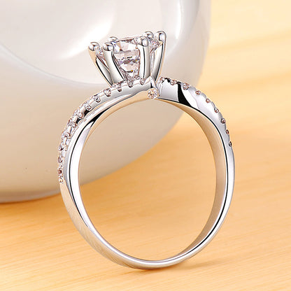 Engraved 0.3 Carat Lab Diamond Swirl Ring for Her