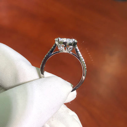 0.6 Carat Sona Diamond Halo Ring for Her