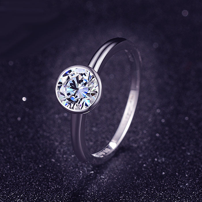 1 Carat Moissanite Diamond Stackable Ring