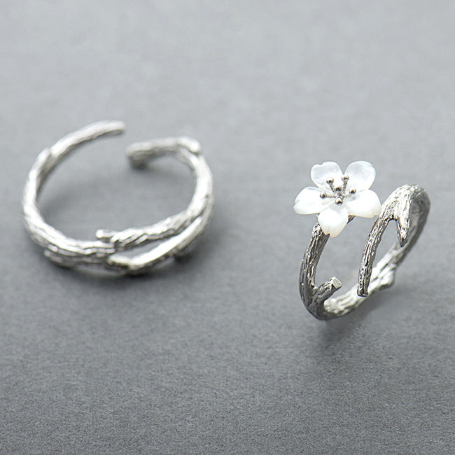 Cherry Blossom Silver Rings, Blossom Ring Jewelry, Ring Korea Cherry