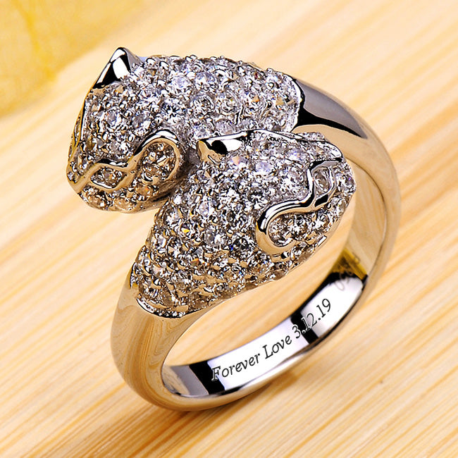 1ct Diamond Panther Wedding Ring for Her