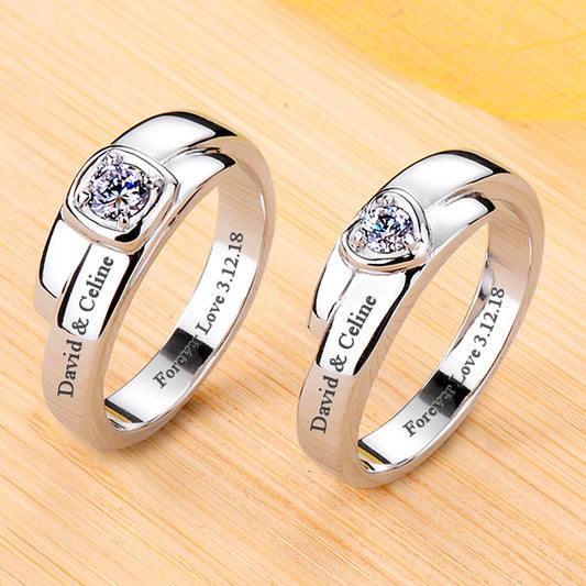 0.35 Diamond Matching Bands for Men and Women
