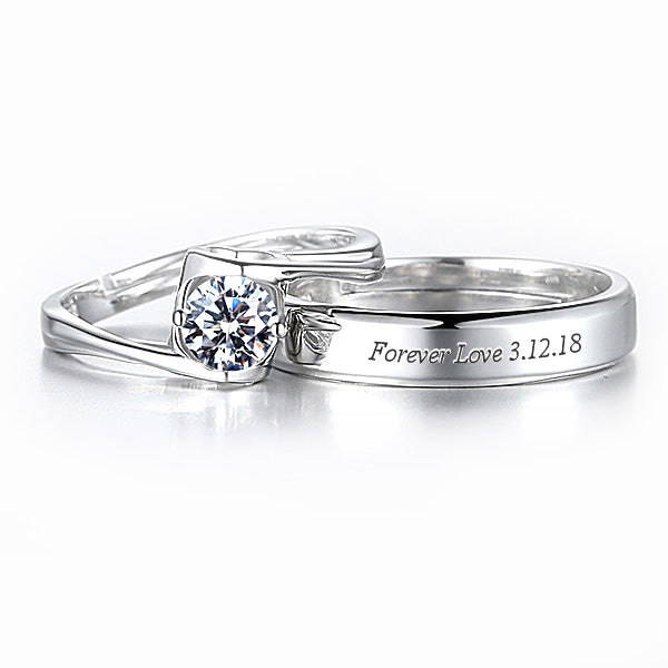 Customized Matching Wedding Rings for Couples
