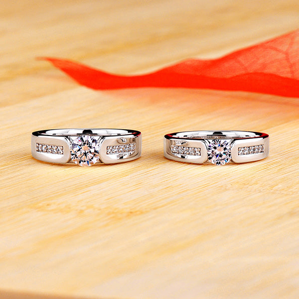 1 Carat Lab Diamond Matching Rings for Men and Women