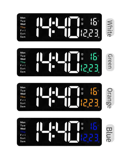 Nordic Digital Clock (16-Inch LED Display with Remote)