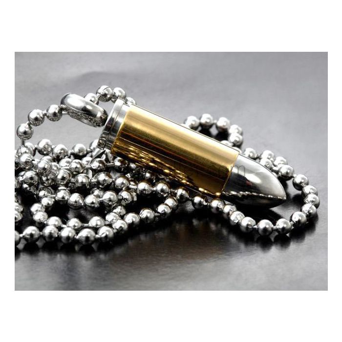 Bullet Pendant Urn for Ashes with Custom Engraving