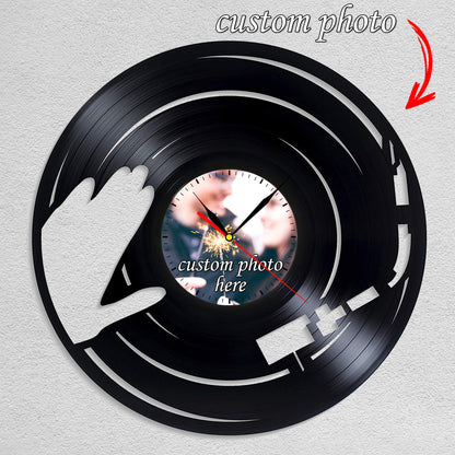 Gullei Silent Wall Clock - Custom LP Record Design, Quiet Quartz Movement