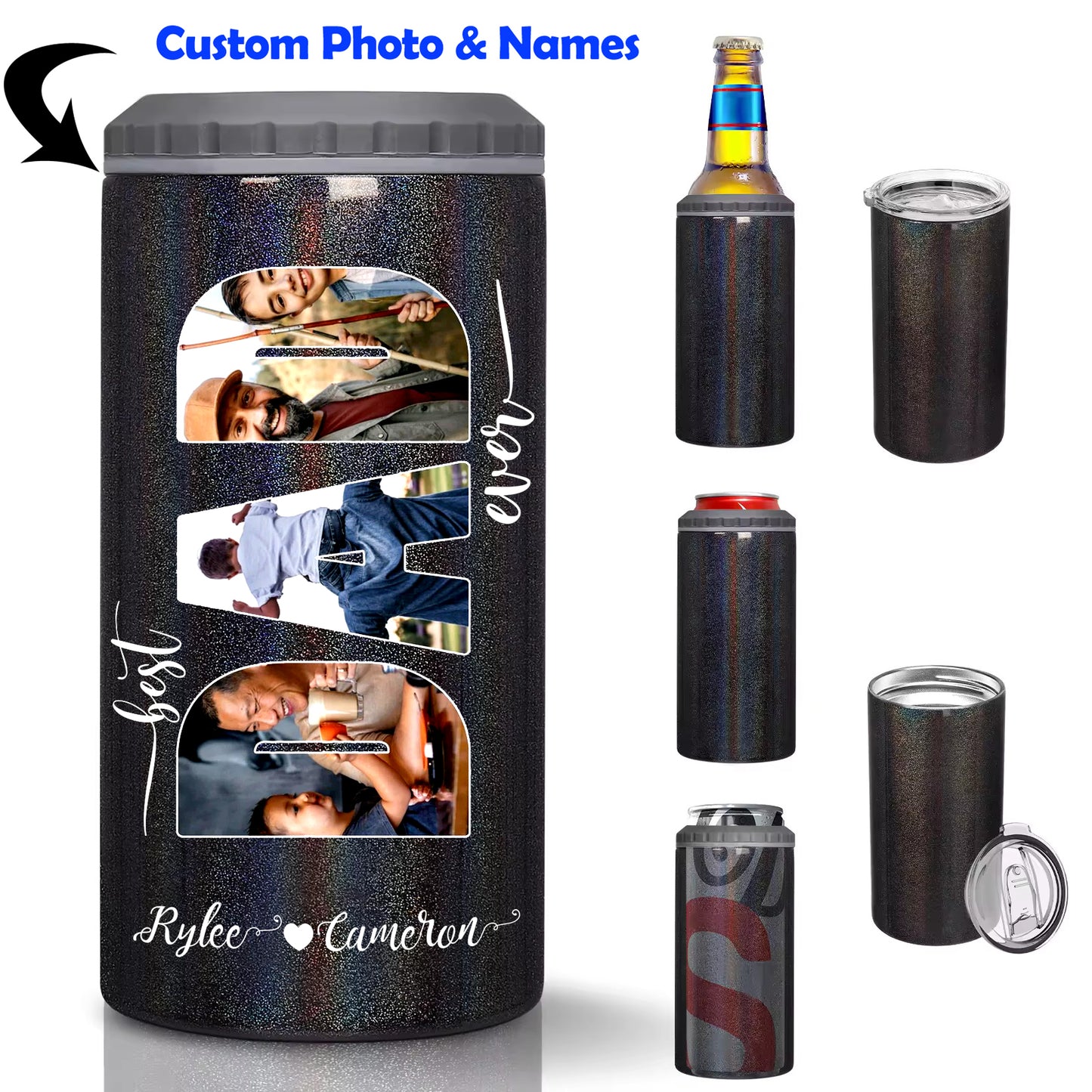 Gullei™ Photo Beverage Bottle Can Cooler for Dad