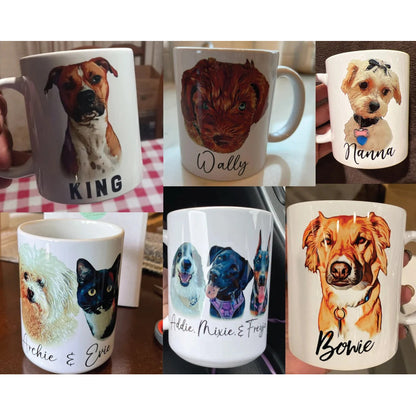 Gullei Multi-Pup Mug – Personalized Dog Photo Mug for Pet Parents (11oz & 15oz)
