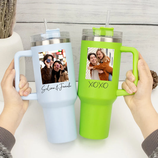 Gullei™ Custom Photo Tumbler Set for Couples