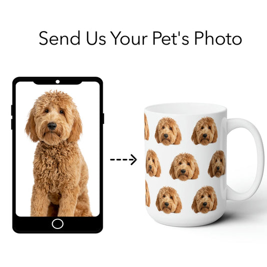 Gullei™ Personalized Pet Face Pattern Coffee Mug