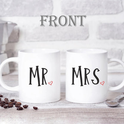 Gullei™ Personalized Mr Mrs Coffee Mug Set for 2