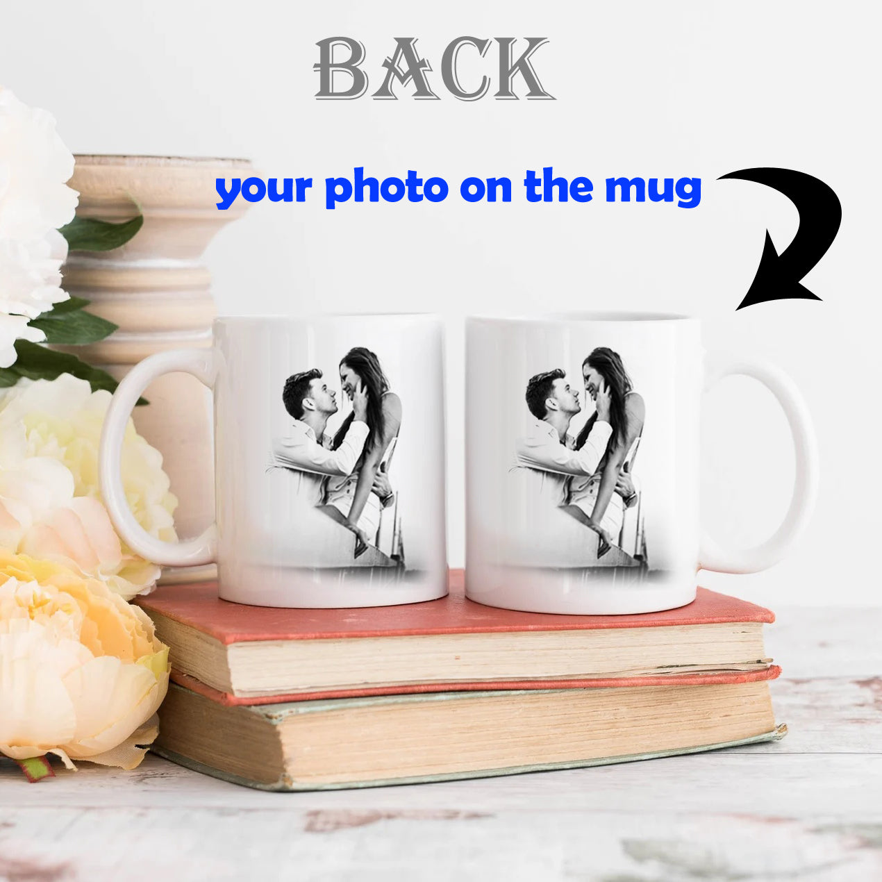 Gullei™ Personalized Mr Mrs Coffee Mug Set for 2