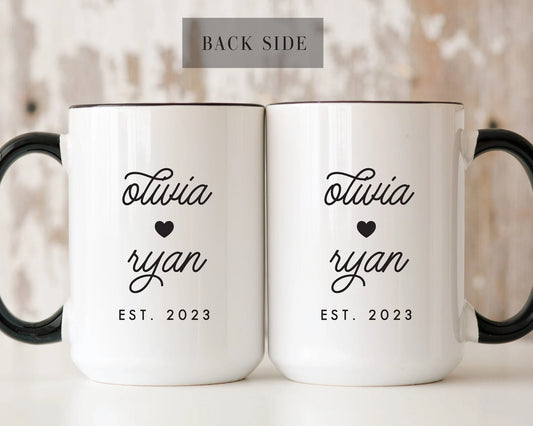 Gullei™ Hubby Wifey Personalized Coffee Mugs Set
