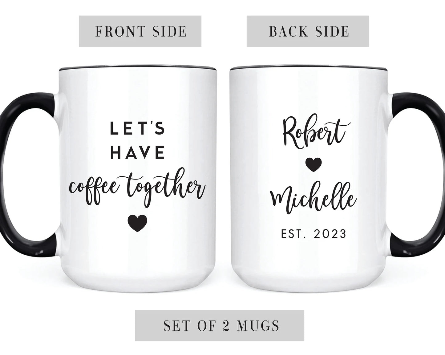 Customized Coffee Mugs Set for Couples