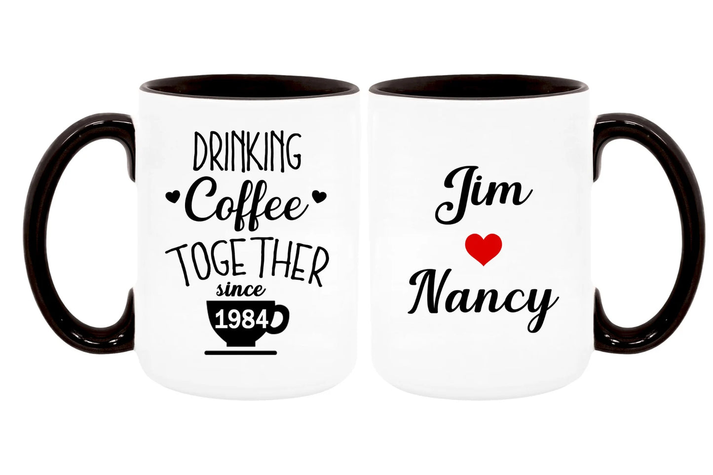 Gullei™ Personalized Wedding Anniversary Mug for Couple