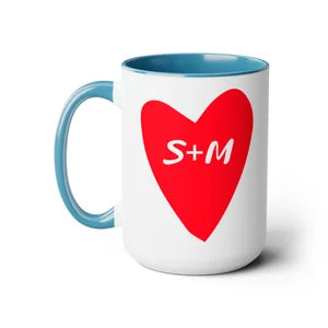 Custom Couple Name Initials Mug