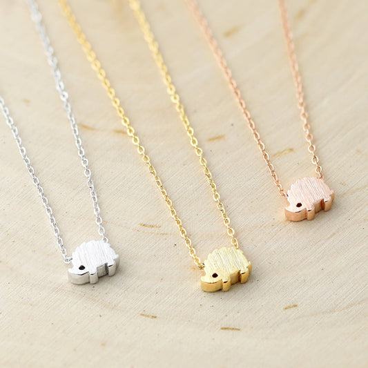 Hedgehog Name Initial Dainty Necklace Birthday Gift For Girlfriend