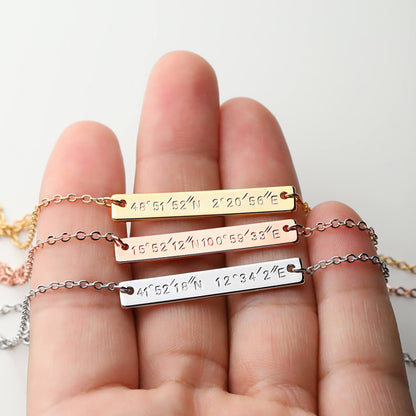 Personalized Name Plate Necklace Anniversary Gift For Her