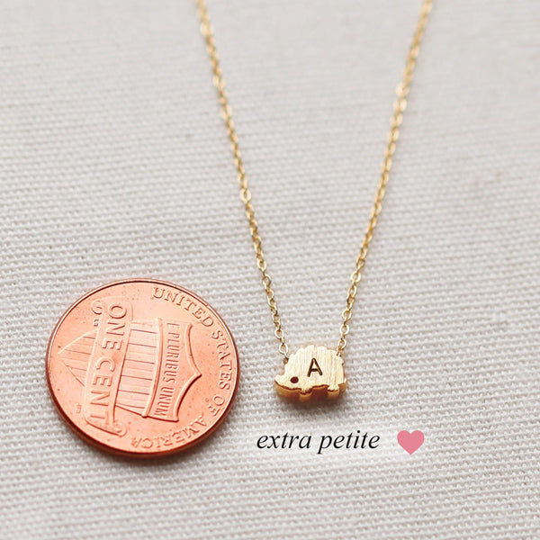 Hedgehog Name Initial Dainty Necklace Birthday Gift For Girlfriend